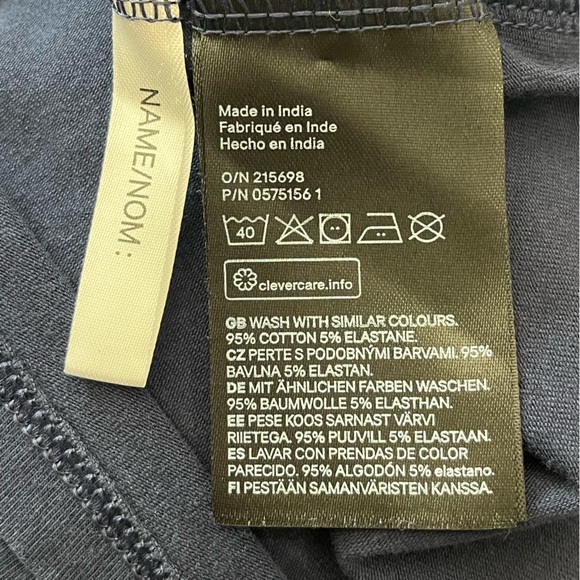 H&M Navy Blue Long Sleeve Girl Blouse- Top- T-Shirt - Picture 4 of 9